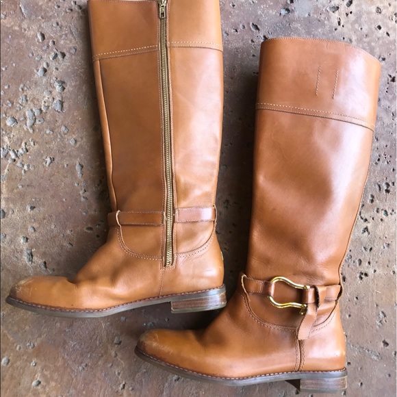 Sperry Shoes - Sperry Top Sider Tan Leather Knee Boots 6/6.5M